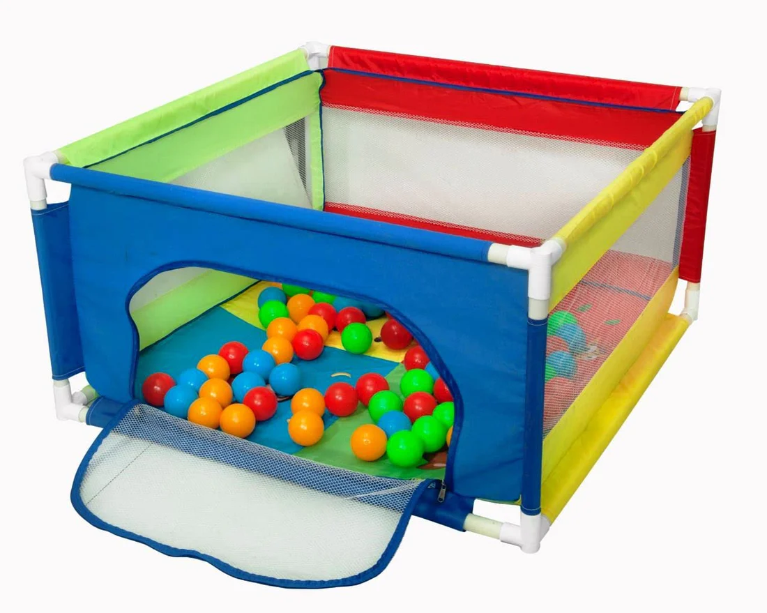 Balak Baby Fence Ball Pool With 50 Multicolor Balls | Safe and Colorful Play Zone for Toddlers | 1+ Years