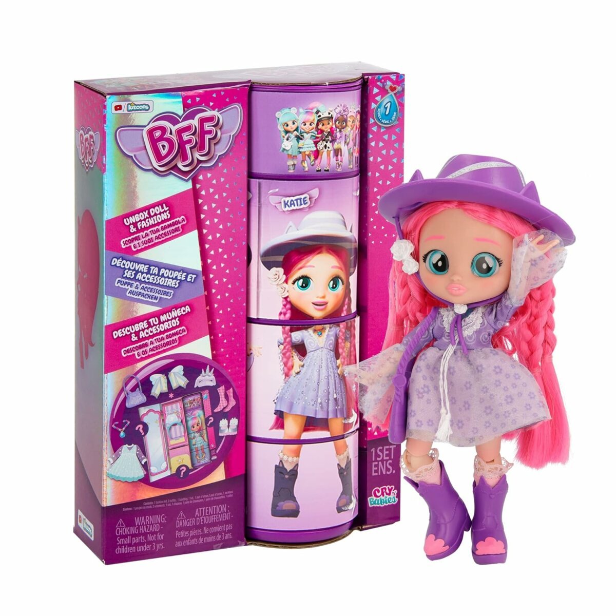 Cry Babies BFF katie Fashion Doll Set With Accessories For Kids | 3+year