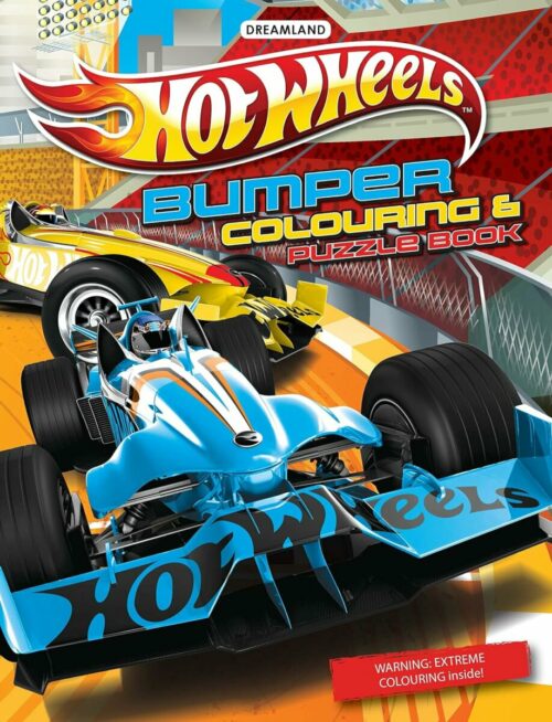 Dreamland Hot Wheels Bumper Colouring And Puzzle Book