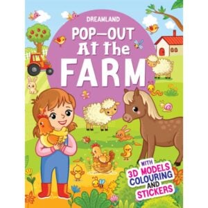 Dreamland Pop-Out At the Farm – With 3D Models, Coloring, and Stickers | Fun Activity Book for Kids | 3+ Years