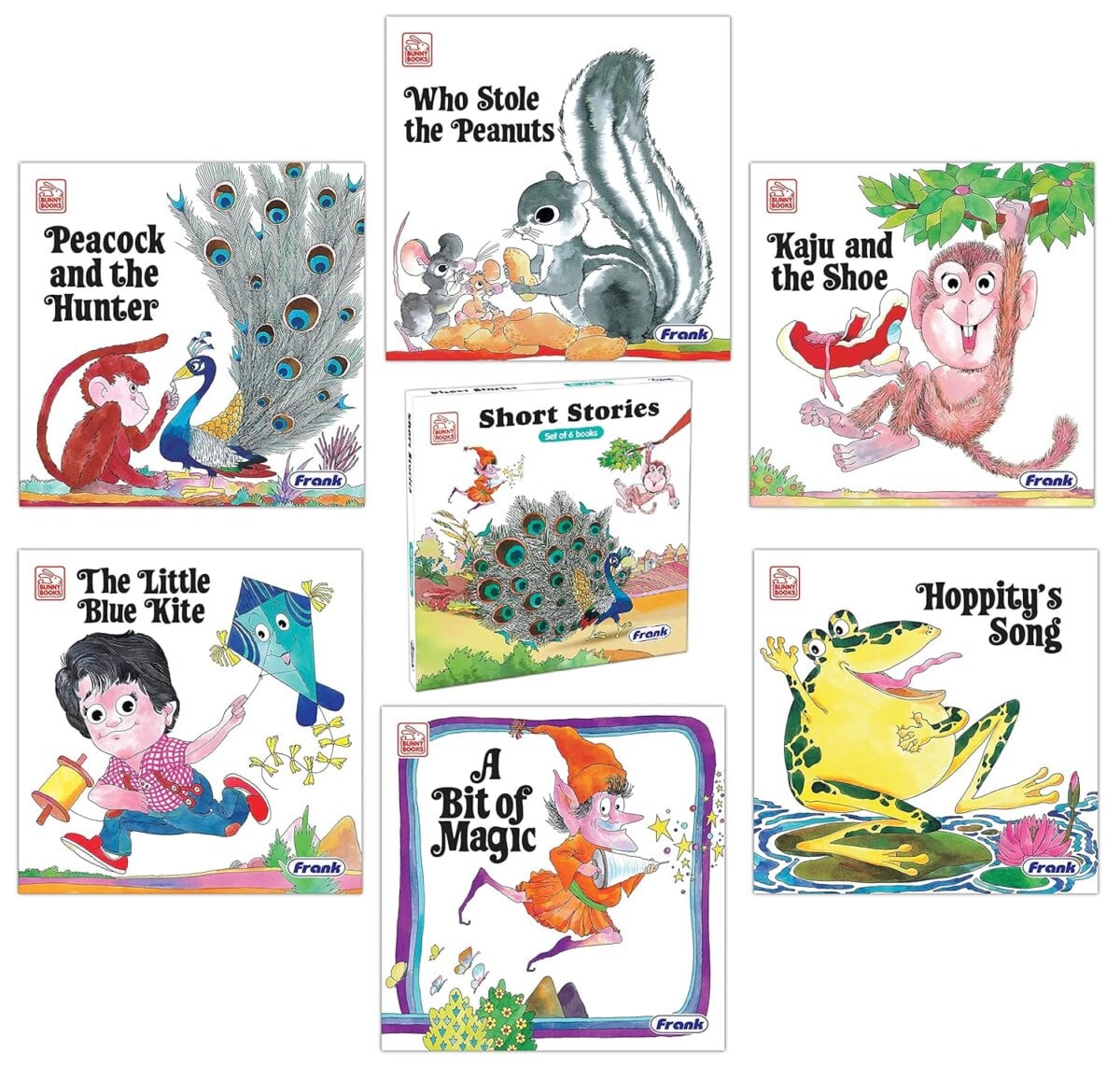 Frank Short Stories - Set of 6 Story Portable Picture Books for Kids | 3+ Years