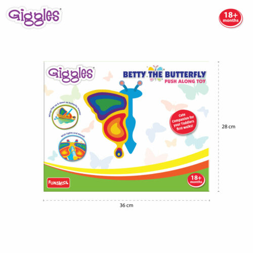 Funskool Giggles Betty The Butterfly Push Along Toy 3