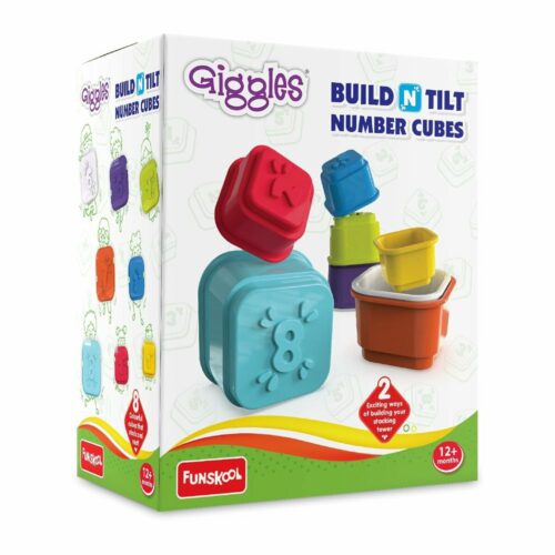 Funskool Giggles Build N Tilt Numbers Cubes