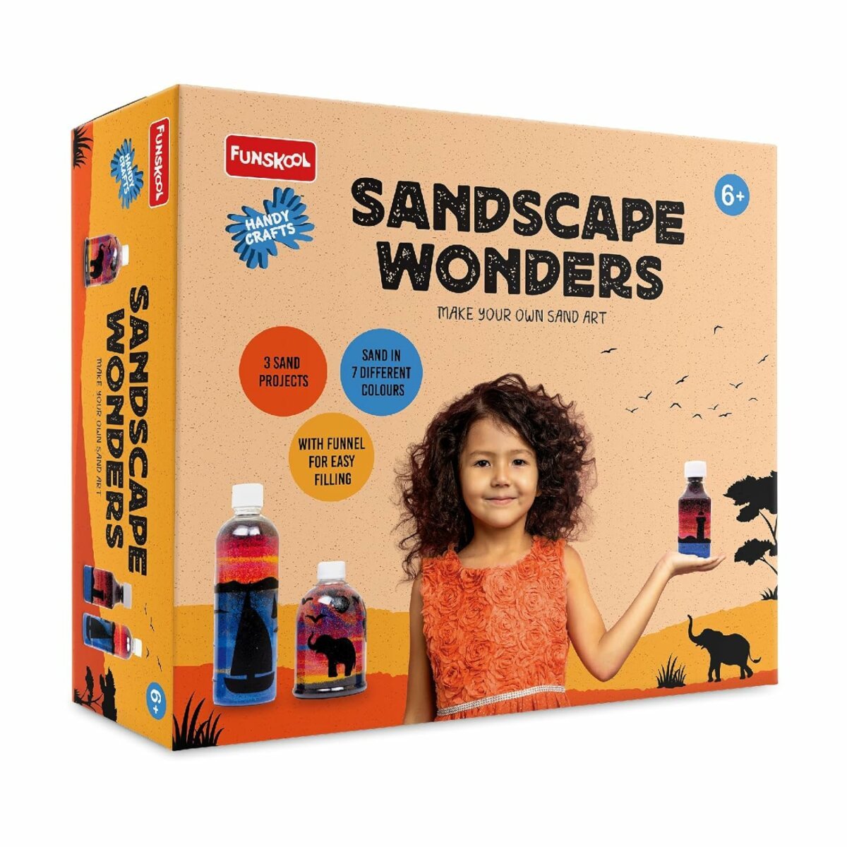 Funskool Handy Crafts Sandscape Wonders Sand Art | Make Your Own Sand Art | 6+ Years