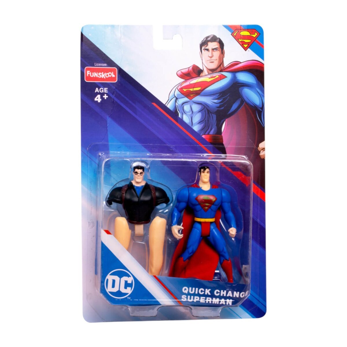 Buy Funskool Quick Change Superman Action Figure For Kids Inch Classic  DC Superhero With Articulation Movie Inspired Collectible 4+Years for