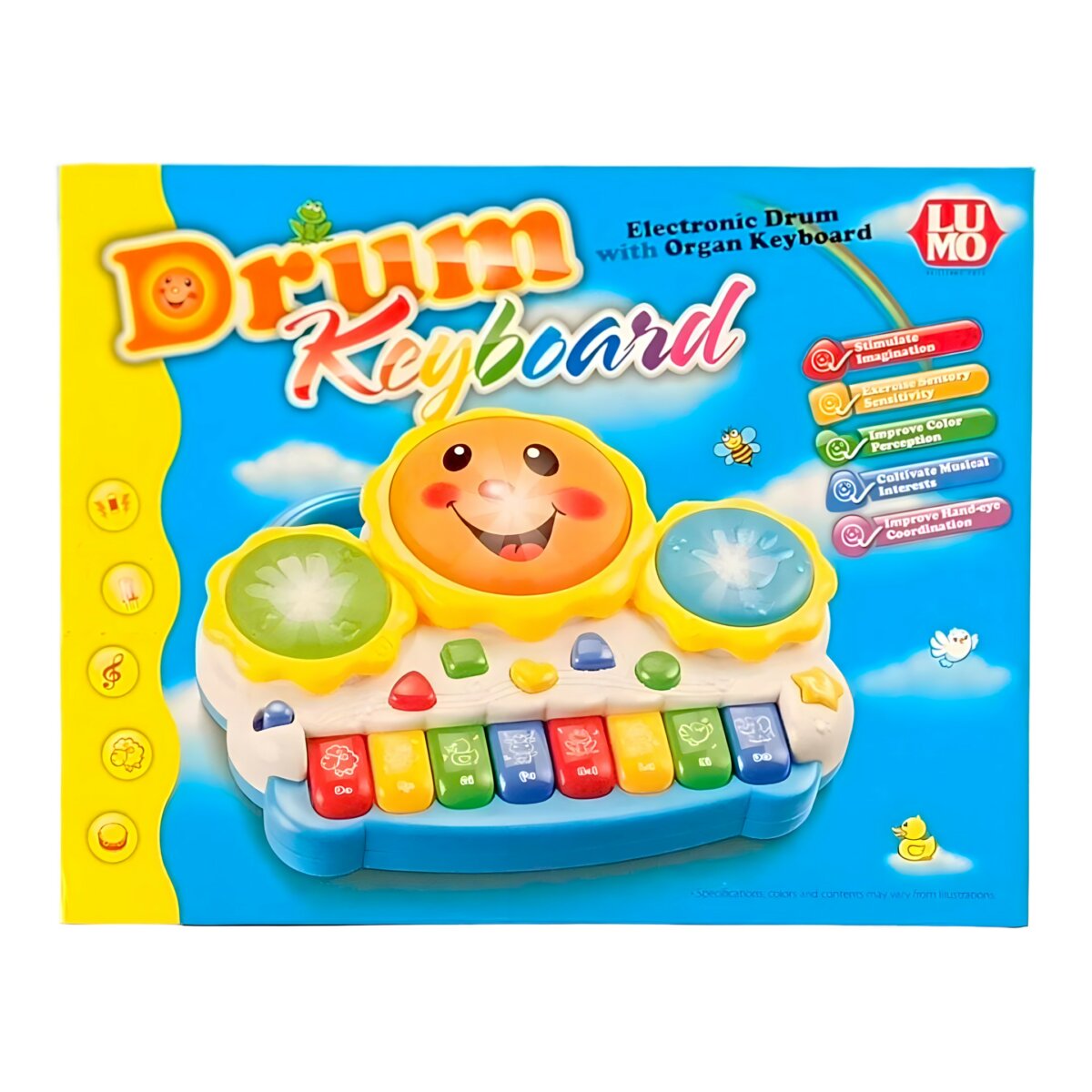 Buy Lumo Electronic Drum With Organ Keyboard For Kids 18+Months