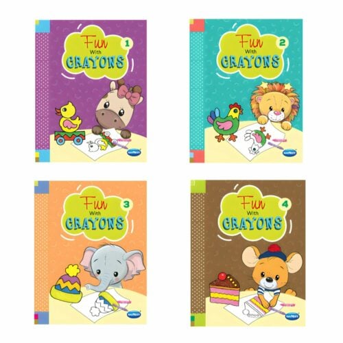 Navneet Fun With Crayons Book 1 Combo Pack Of 4 Books For Kids | 2+Years