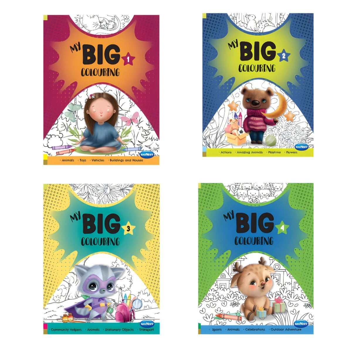 Navneet My Big Colouring Combo Pack Of 4 Books For Kids | 3+Years