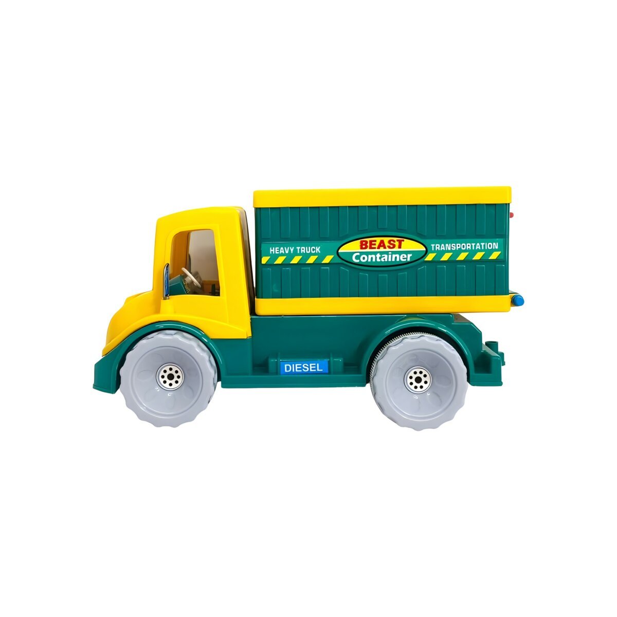 Playtone Friction Powered Beast Toy Container Truck with Openable Back Gate for Kids/Toddlers | Durable Construction Big Size Vehicle for Kids | 3+Years