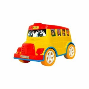 Playtone's Friction Powered Kiddie Bus For Kids, Friction powered bus toy for kids, Kiddie bus toy for toddlers, Friction toys for 1+ year olds, Educational bus toy for kids