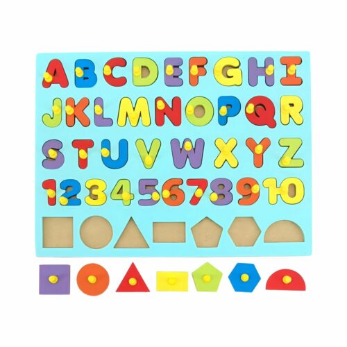 United Little Genius Wooden ABC Uppercase With Number And Shapes UA 18 1