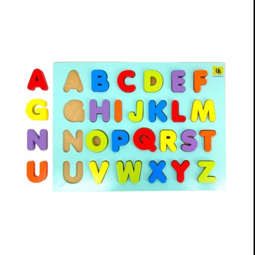 United Little Genius Wooden Raised English Alphabet Puzzle Uppercase UA 20 3