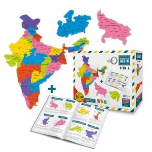 Zephyr Discover India Puzzle 2-in-1 Set educational toy, Zephyr Discover India Puzzle 2-in-1 Set India map puzzle, Zephyr Discover India Puzzle 2-in-1 Set cultural learning game