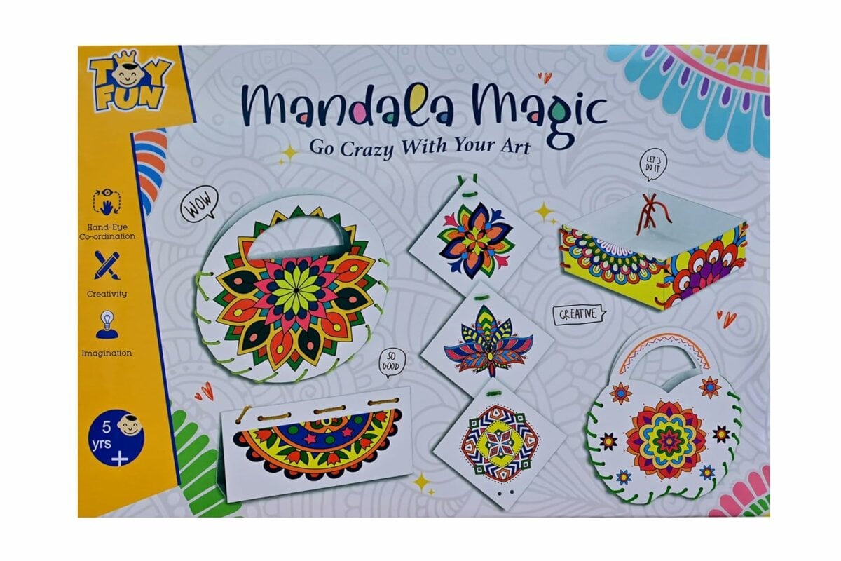 Toy Fun Mandala Magic | Go Crazy With Your Art |  Creative Coloring Fun for Kids | 5+Years