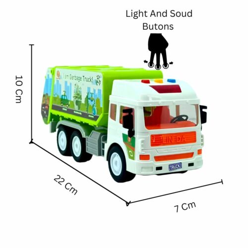 Friction Toy Engineering Construction Garbage Truck With Light amp sound LIM 8030 65A 5 2