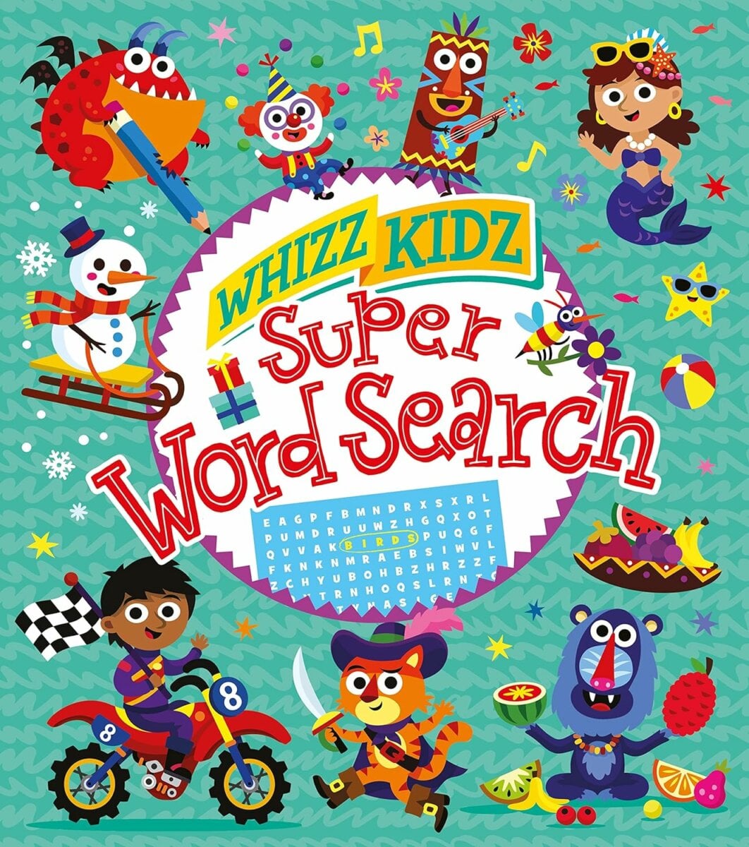 Arcturus Whizz Kidz Super Word Search Book For Kids | 7+ Years.