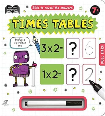 Shree Book Autumn Publishing Time Tables Wipe-Clean Book For Kids | 7+Years
