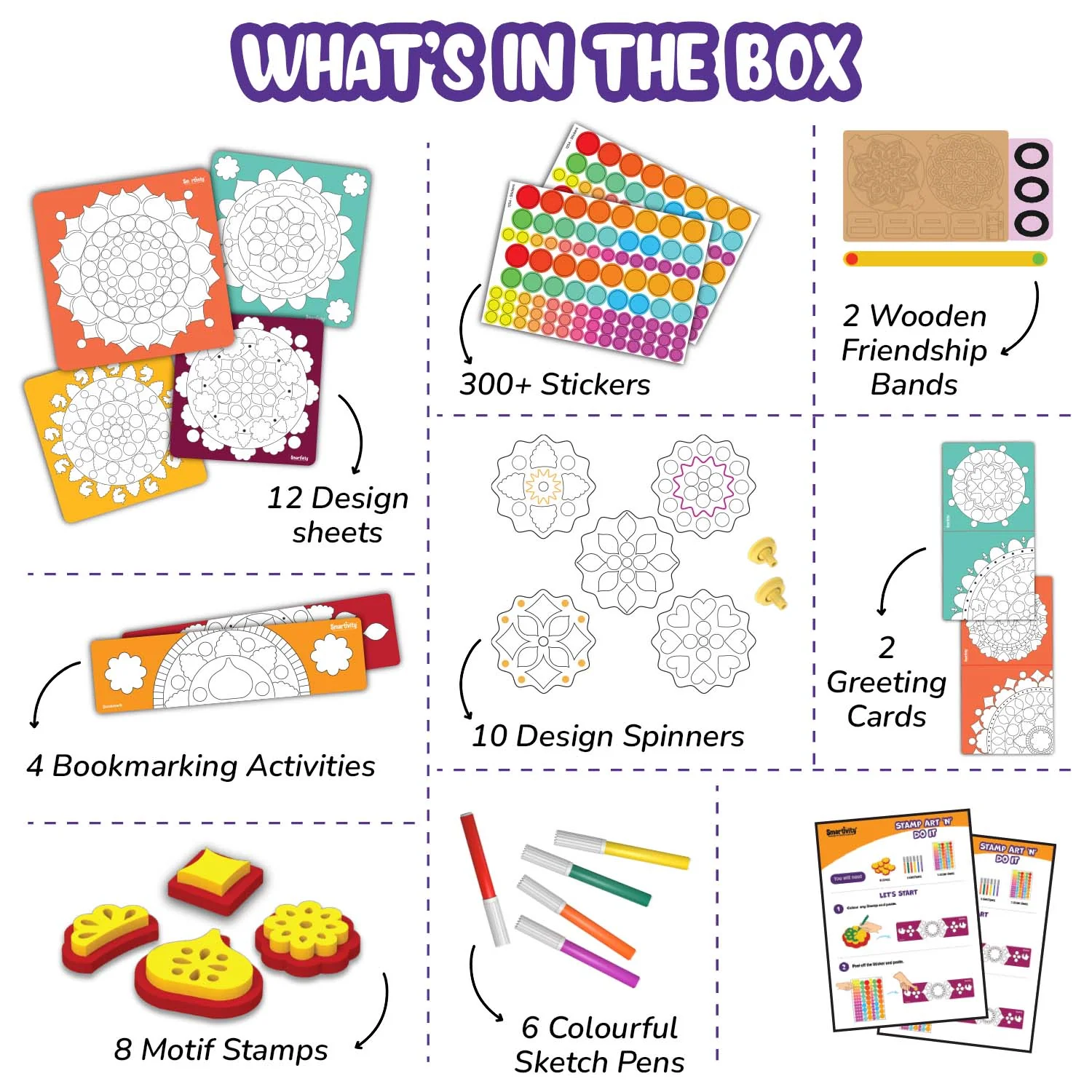 Smartivity My Mandala Art Kit Makes 30 Unique Mandalas 4 Smartivity My Mandala Art Kit ( Makes 30 Unique Mandalas ) For Kids | 5+Years Smartivity My Mandala Art Kit ( Makes 30 Unique Mandalas ) For Kids | 5+Years Image 5