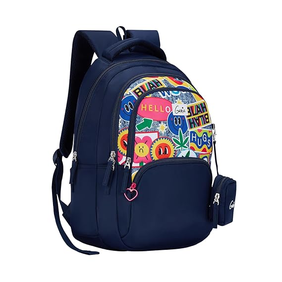 52547 2 Genie Blahblah Sb Navy Blue Casual Backpack 17&Quot; – Fun, Waterresistant Backpack For 4+ Years With 3 Compartments Genie Blahblah Sb Navy Blue Casual Backpack 17&Quot; – Fun, Waterresistant Backpack For 4+ Years With 3 Compartments Image 3
