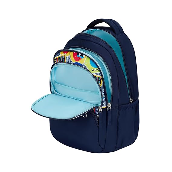 52547 4 Genie Blahblah Sb Navy Blue Casual Backpack 17&Quot; – Fun, Waterresistant Backpack For 4+ Years With 3 Compartments Genie Blahblah Sb Navy Blue Casual Backpack 17&Quot; – Fun, Waterresistant Backpack For 4+ Years With 3 Compartments Image 5