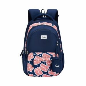 Genie Vibes Navy Blue Casual Backpack 17" - Ultimate Cute, Water-Resistant Bag for Kids 4+