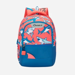 Genius by Safari Splash Blue Theme School Bag – Ultimate 23L Lightweight Backpack for Kids (Ages 4+)