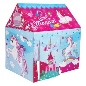 Itoys Unicorn Theme Play Tent House | Amazing Portable Indoor And Outdoor Castle Tent Toy for Kids | Safe Playhouse for Toddlers