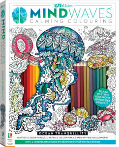 Shree Book Hinkler Create Art Maker Mind Waves Calming Colouring Ocean Tranquillity | Art Kit For Kids |8+Years