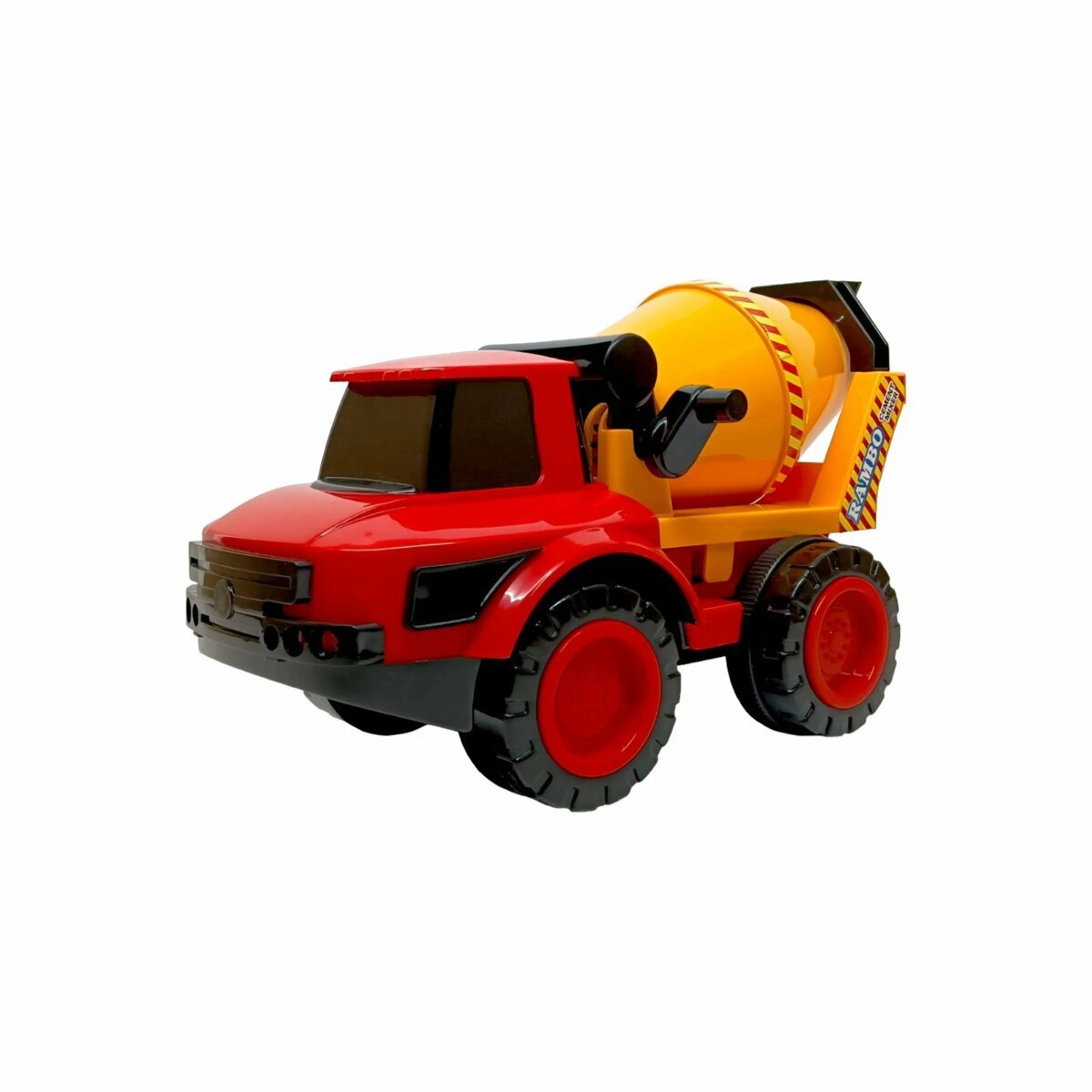 United Agencies Friction Powered Rambo Cement Mixer Truck | Push And Go Realistic Construction Vehicle Toy for Kids | 3+ Years