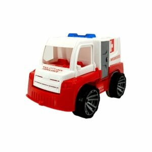 United Agencies Maaz Friction Power City Ambulance Car | Fun Emergency Vehicle Toy for Kids 3+ | Openable Back Gates And Doors