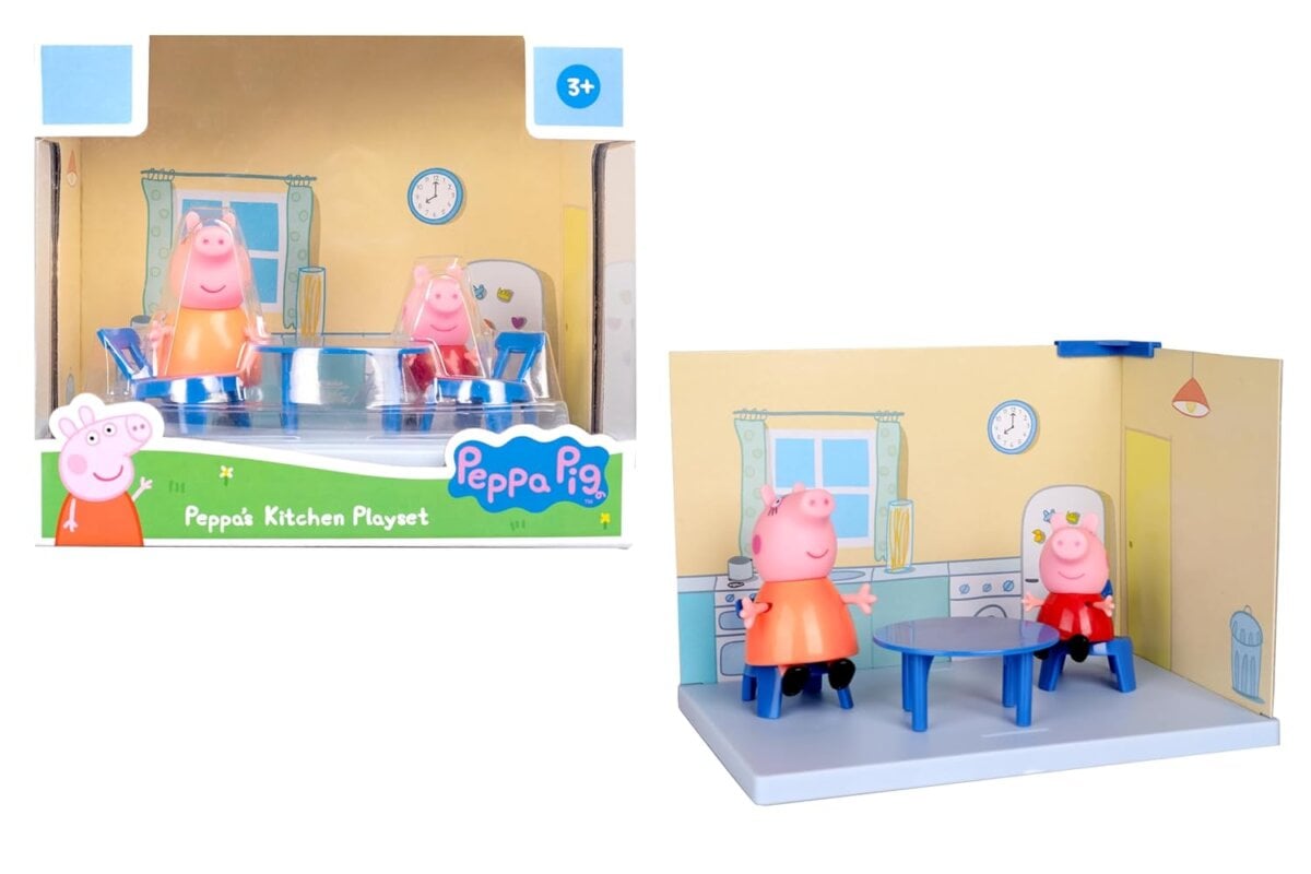 Peppa Pig Pappas Kitchen Playset D40951 Hasbro Peppa Pig Kitchen Playset With Peppa And Mummy Pig Poseable Figures | Preschool Cooking Toy With Accessories &Amp; Scene Cards For Kids Ages 3+ Peppa Pig Kitchen Playset