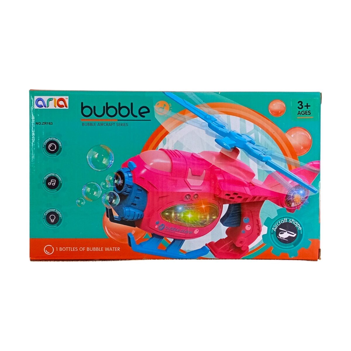 Battery Operated Helicopter Shaped Bubble Gun With Light And Music | Fun Outdoor Toy for Kids | 3+ years