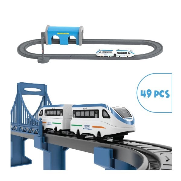 Boogy Woogy DIY Indian City Trainset | 49-Piece Railway Construction Toy for Kids | Build and Play Train Track Set | 3+ Years