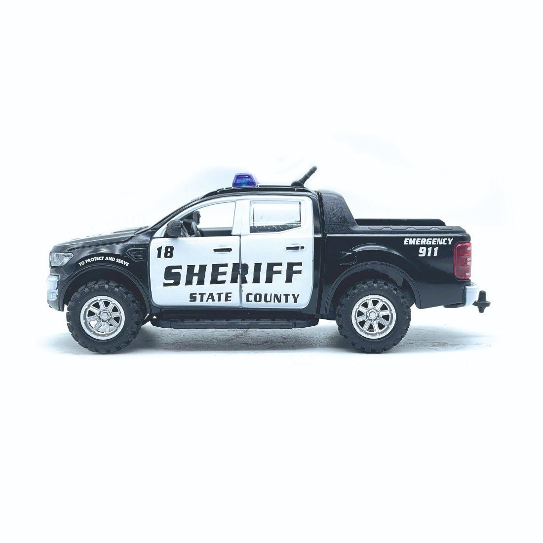 Centy Pullback Friction Action Sheriff State County Emergency Squad Toy, Openable Tailgate, Openable Doors. 3+ Years