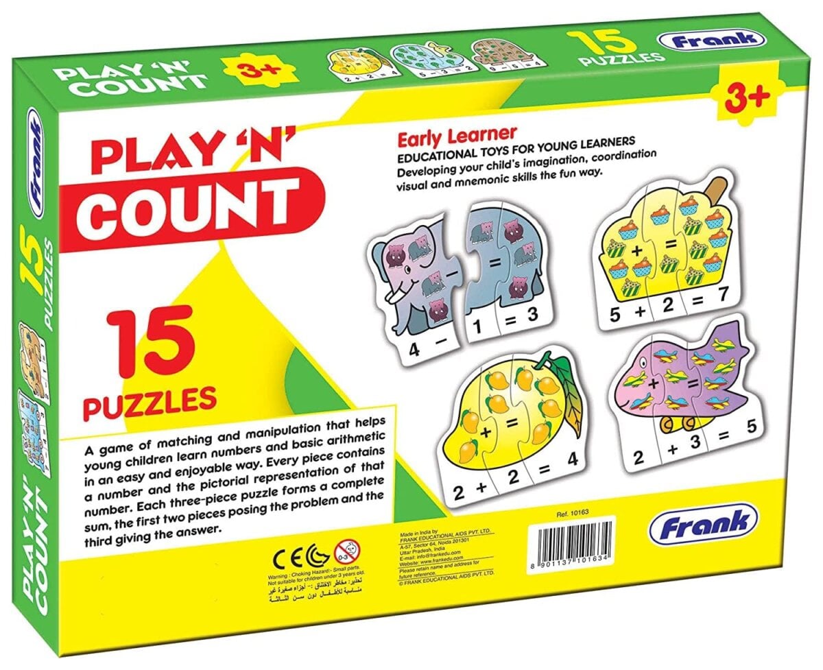 Frank Play ‘n’ Count Puzzle toy for kids, Frank Play ‘n’ Count Puzzle educational playset, Frank Play ‘n’ Count Puzzle learning toy, Frank Play ‘n’ Count Puzzle number puzzle, Frank Play ‘n’ Count Puzzle early learner jigsaw