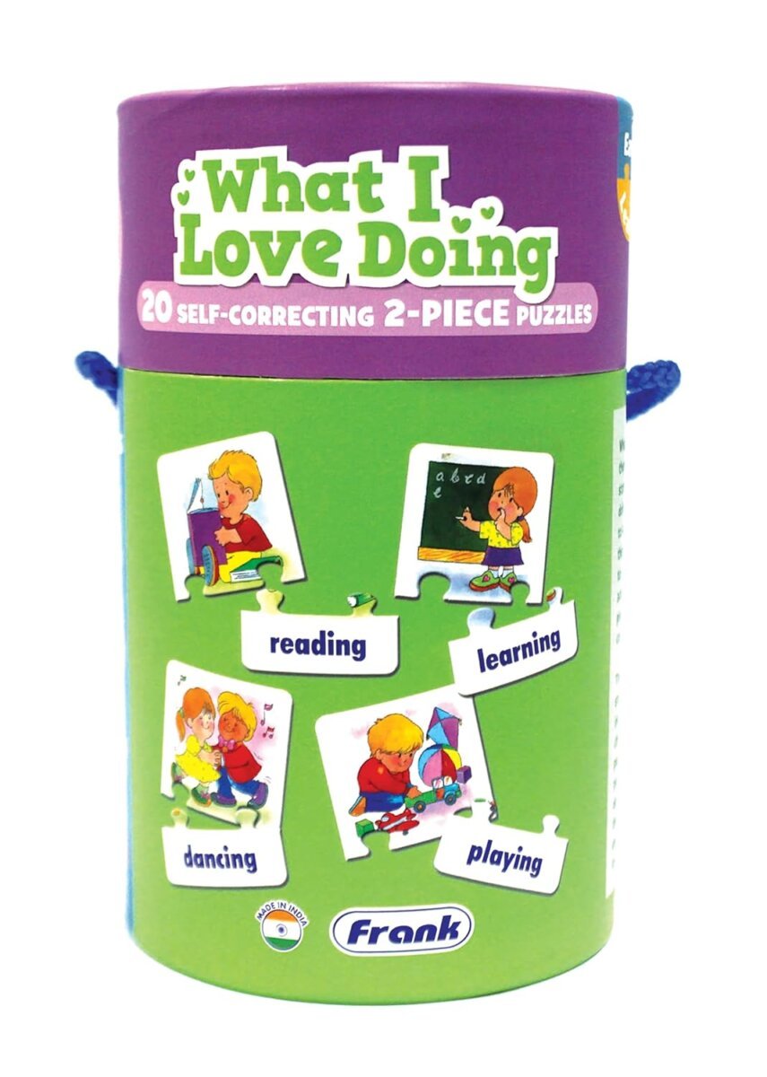 Frank 'What i love doing' 20 Self Correcting 2-Piece Puzzles For Kids |  4+ Years