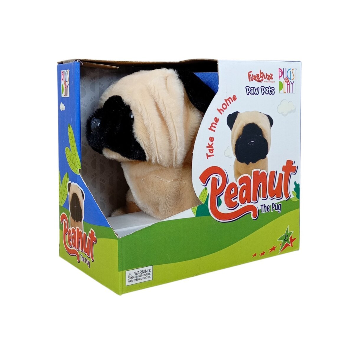 Fuzzbuzz Paw Pets Peanut the Pug | Interactive Walking And Barking Puppy Toy for Kids | 3+ Years