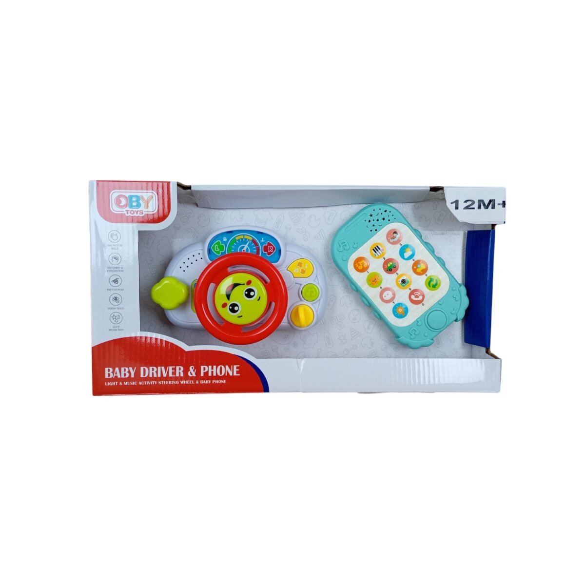 Baby Driver And Phone Light And Music Activity Steering Wheel And Baby Phone | 12+Months
