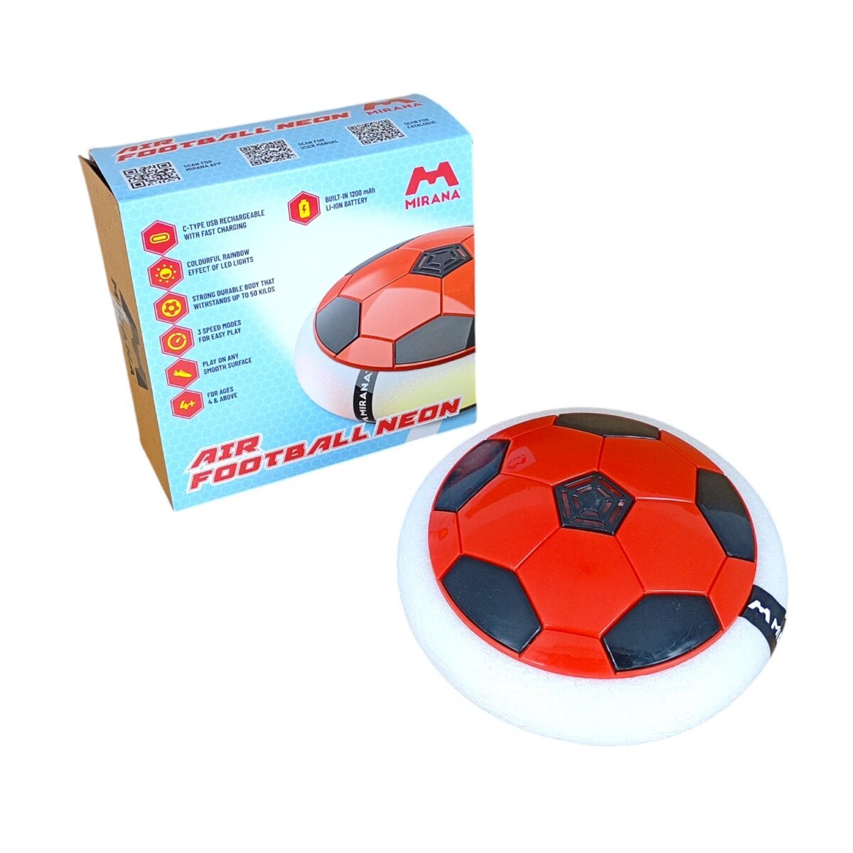 MIRANA Hover Battery operated Football | C-Type USB Rechargeable Battery Powered