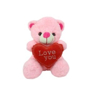 Just Bear ! ST Love Heart Soft Teddy Plush Toy 25 CM Cute and Compact Plush Teddy with Heart Design for Kids 3+ Years | Fun Cuddly Gift