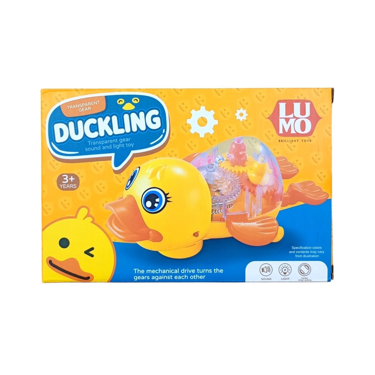 LUMO 'Duckling Duck' Transparent gear sound and light toy For Kids | 3+Year