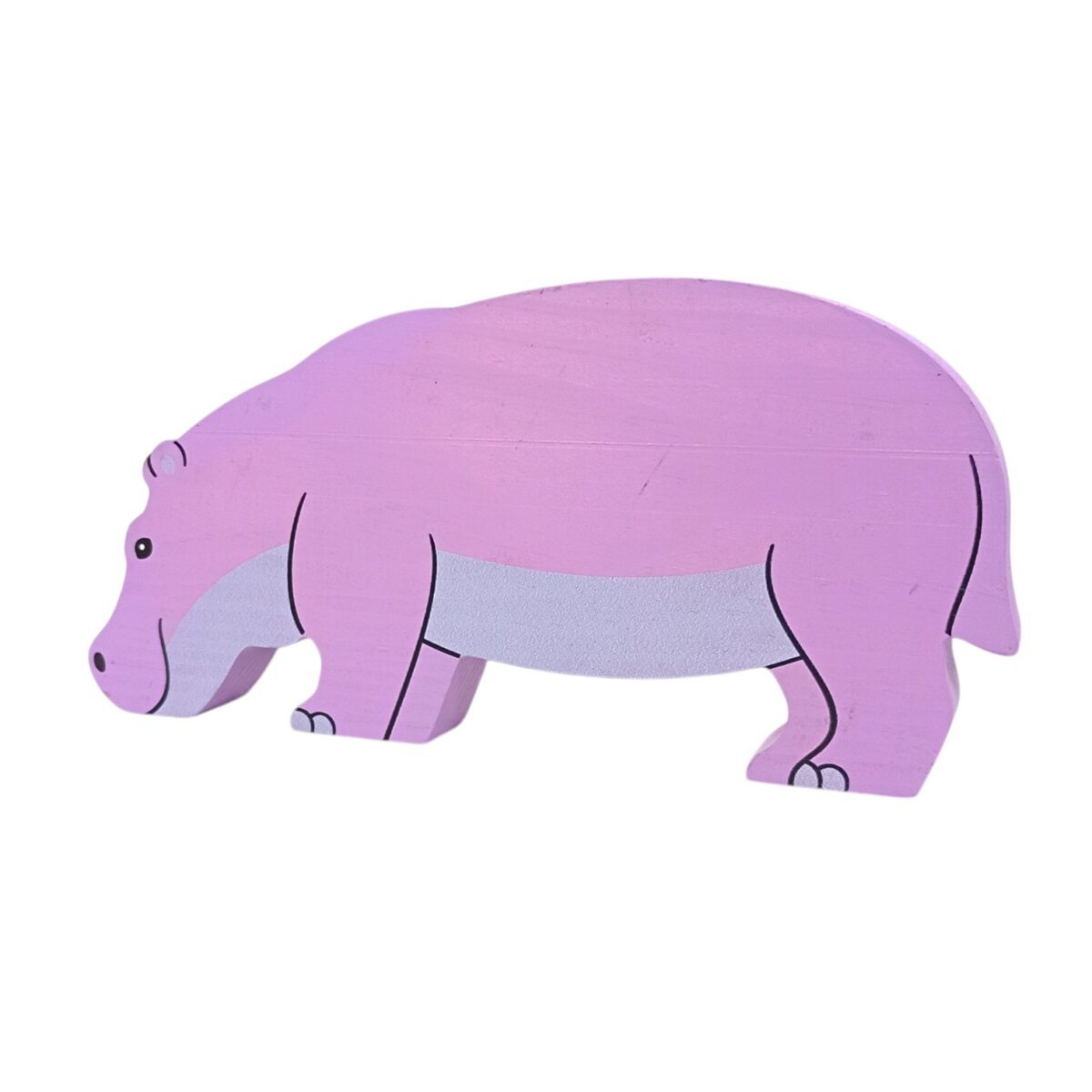 Play Toys Mighty Medium Creatures (Hippopotamus) Wooden Animal Toy. 21cm X 10cm X 2cm For Kids |3+Year