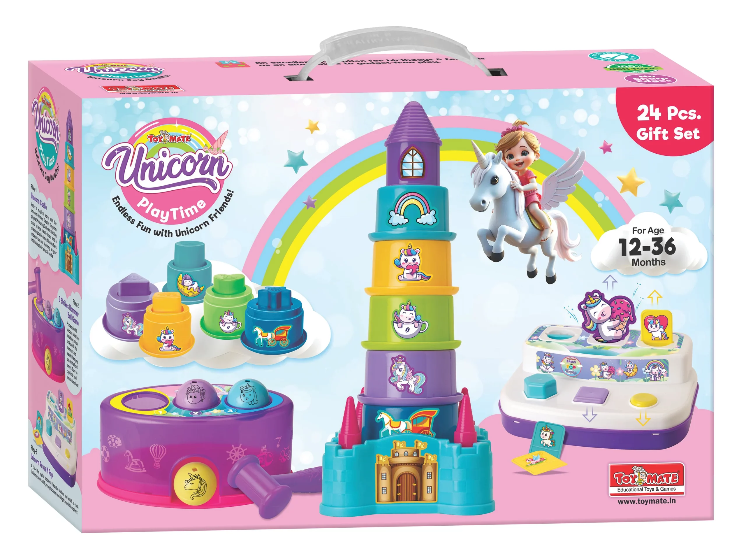 Toy Mate Unicorn Play Time – Unicorn Joy Awaits | 24 Pieces Magical Gift Set for Kids | Creative and Educational Activity Set | 3+ Years