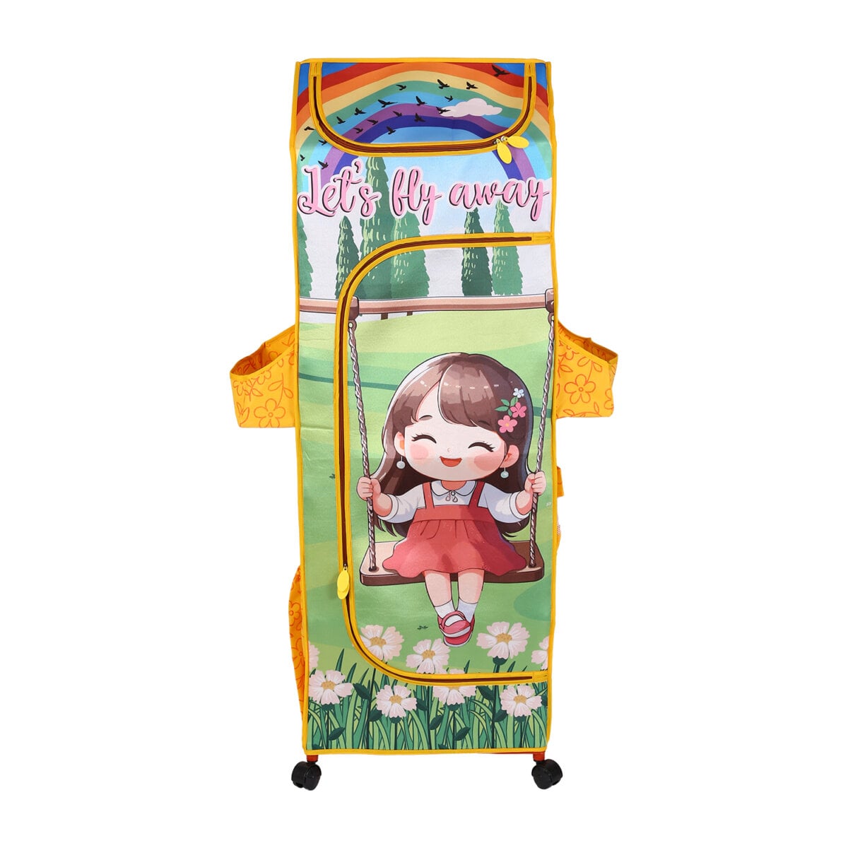 Kudos Toys Wonder Toy Box Character Edition Lets Fly Away 5 Shelves Wardrobes – Amazing Kids Storage Organizer for Toys, Books & Room Décor Adventure