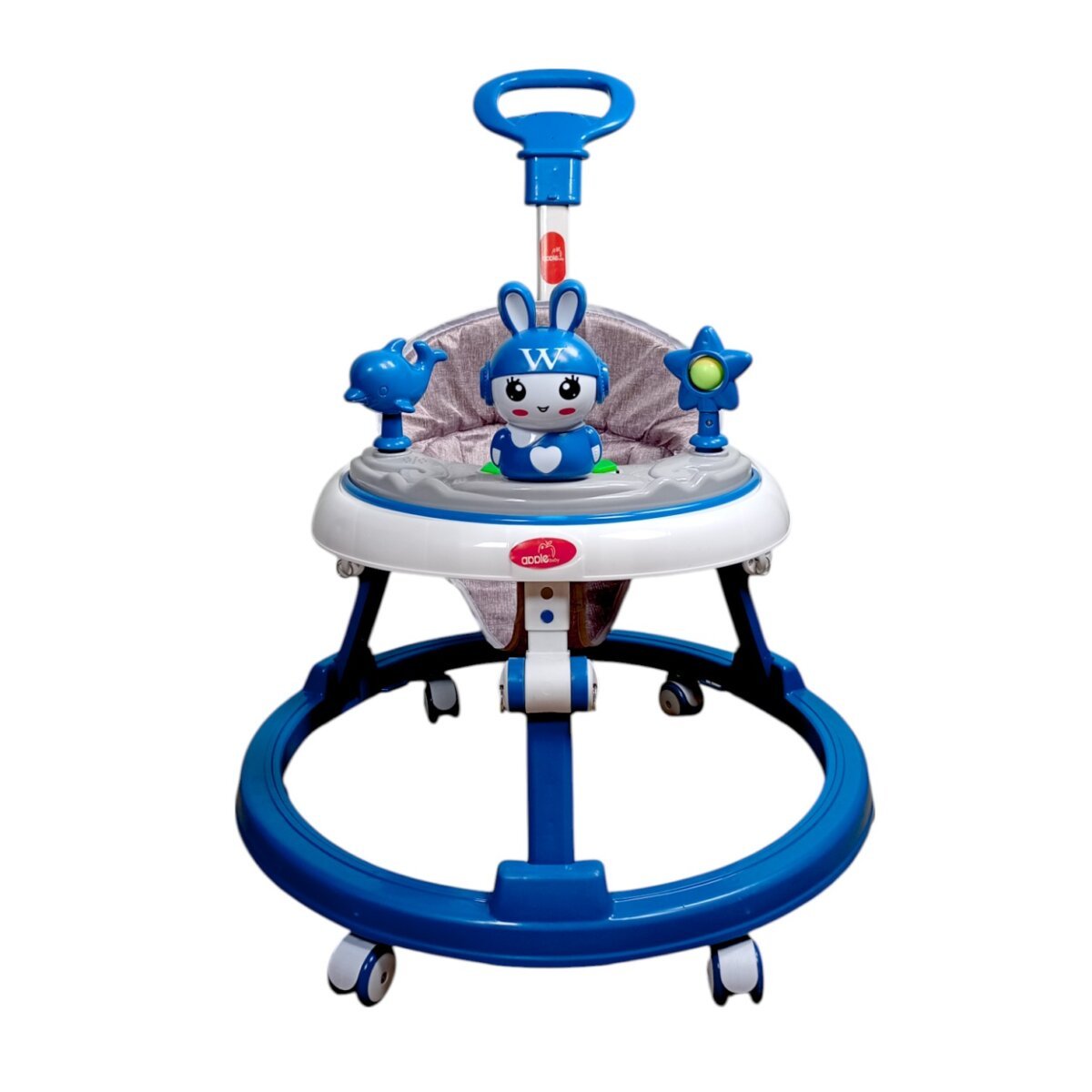 Apple Baby Parent Handle Musical Walker With Multi Functional And Adjustable Height | Activity Walker for Babies | 6+ Months