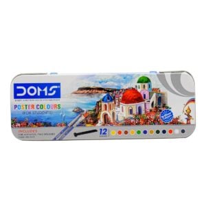 DOMS 12 Shades Poster Colours | Rich and Vibrant Colors | Non-Toxic and Safe For Children's | 5+Year