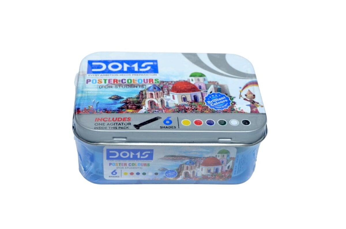 DOMS 6 Shades Poster Colours Rich and Vibrant Colors  Non-Toxic and Safe For Children's | 5+Year