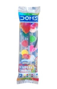 DOMS Tempera Colors 12 Shades Pouch Pack | Ultimate Creative Painting Kit for Kids 5+