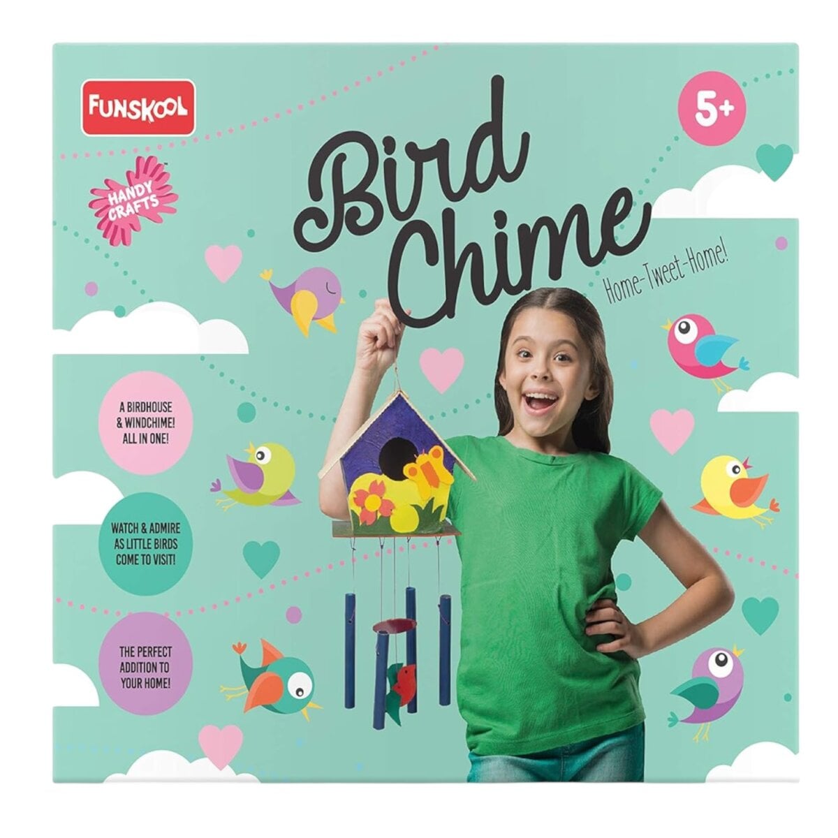 Funskool Handy crafts Bird Chime Bead House Maker Art and Craft DIY Kit For Kids | 5+Years