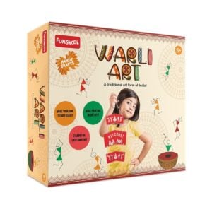 Funskool Handy Crafts Warli Art Paint And Stamp Warli Design Wall Hanging Arts And Craft DIY Kit For Kids | 5+Years